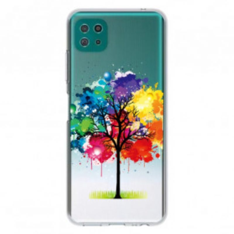 Hülle Für Samsung Galaxy A22 5G Nahtloser Aquarellbaum