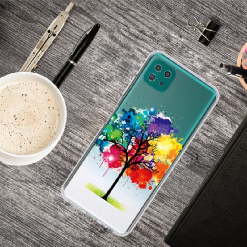 Hülle Für Samsung Galaxy A22 5G Nahtloser Aquarellbaum