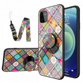 Hülle Für Samsung Galaxy A22 5G Patchwork-magnethalter