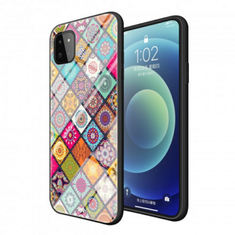 Hülle Für Samsung Galaxy A22 5G Patchwork-magnethalter