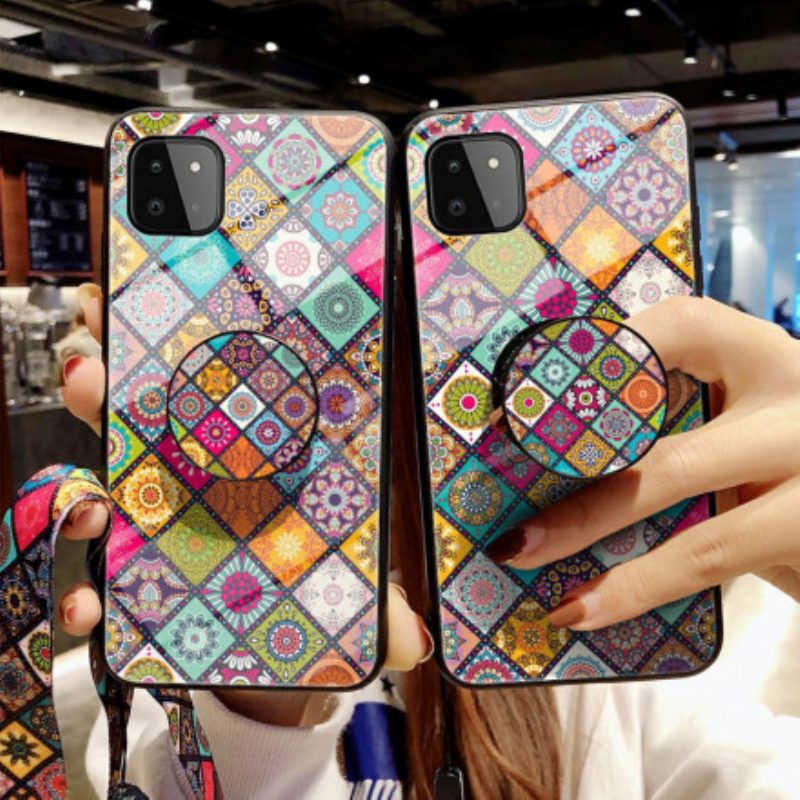 Hülle Für Samsung Galaxy A22 5G Patchwork-magnethalter