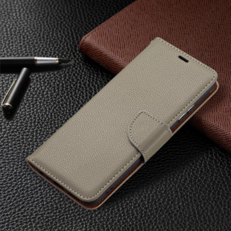 Lederhüllen Für Samsung Galaxy A22 5G Flip Case Lychee Rabat Oblique