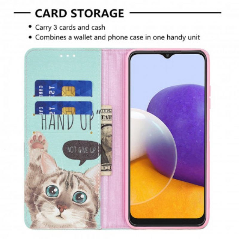 Schutzhülle Für Samsung Galaxy A22 5G Flip Case Hand-up