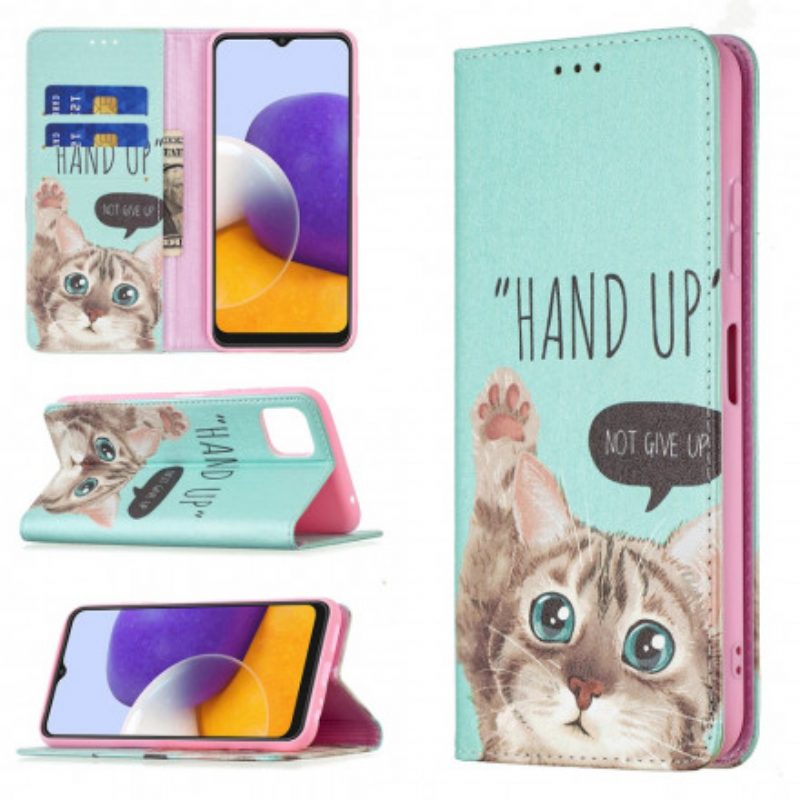 Schutzhülle Für Samsung Galaxy A22 5G Flip Case Hand-up