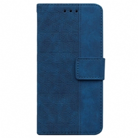 Flip Case Für Xiaomi 13 Mit Kordel Riemchenmuster