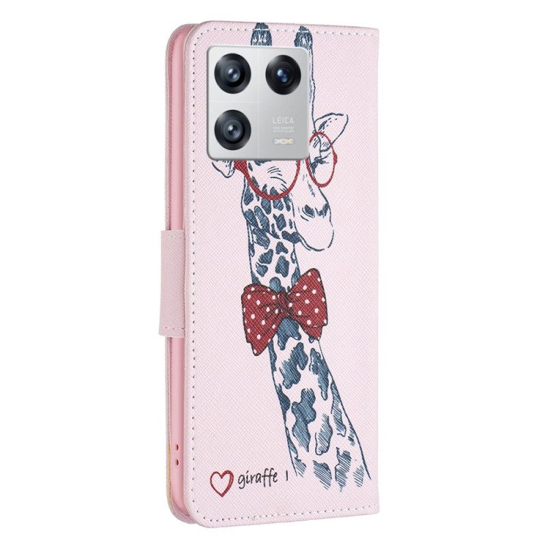 Lederhüllen Für Xiaomi 13 Kluge Giraffe