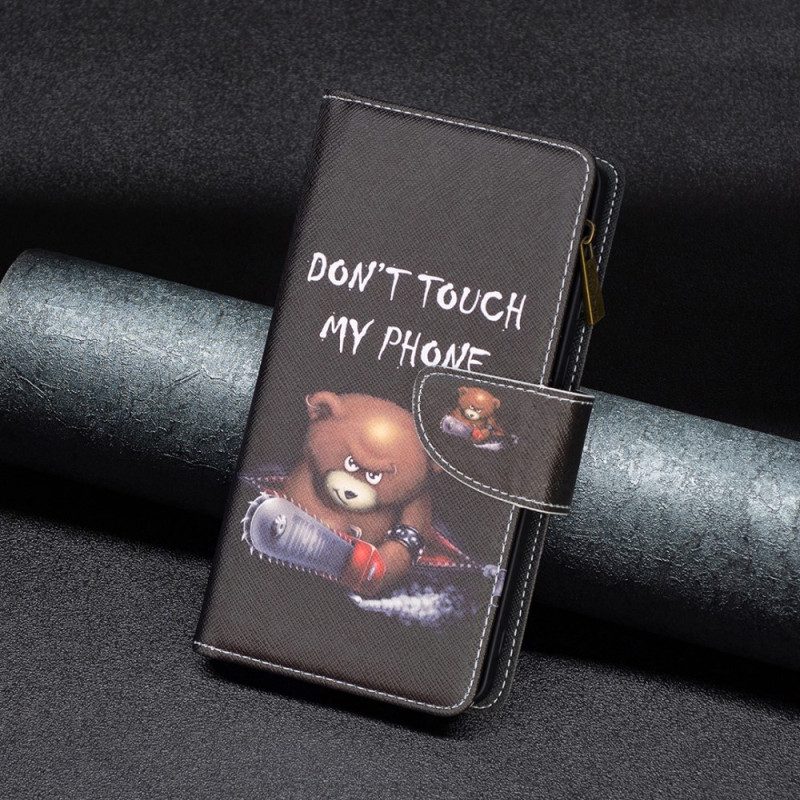 Lederhüllen Für Xiaomi 13 Reißverschlusstasche Dangerous Bear