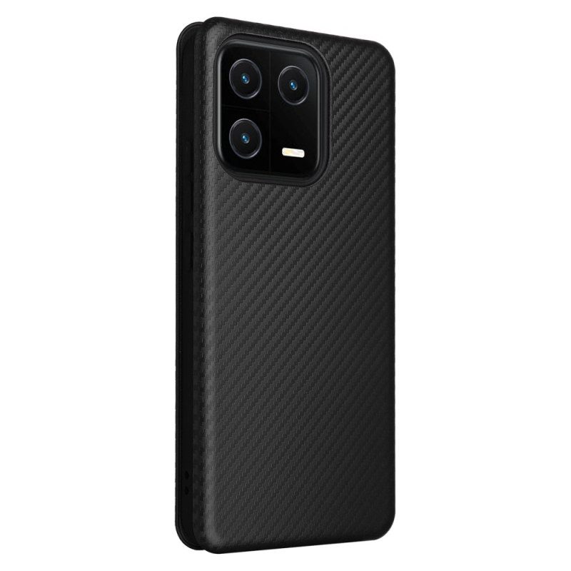 Schutzhülle Für Xiaomi 13 Flip Case Farbige Kohlefaser