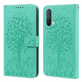 Flip Case Für OnePlus Nord CE 5G Baum Und Hirsch