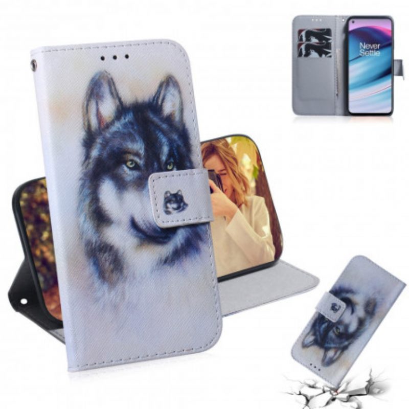 Flip Case Für OnePlus Nord CE 5G Hunde-look