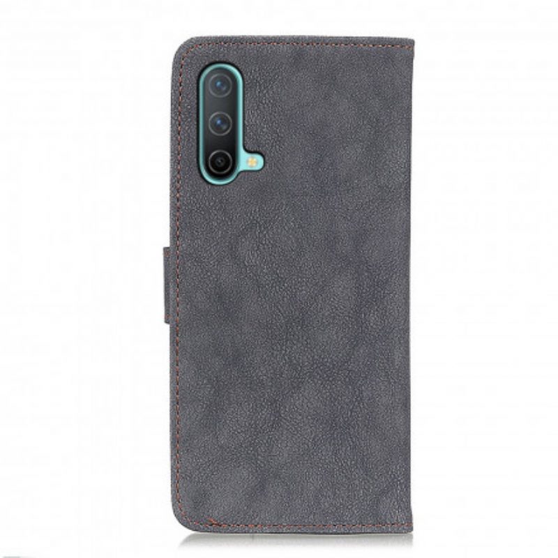 Flip Case Für OnePlus Nord CE 5G Khazneh Retro Spaltleder