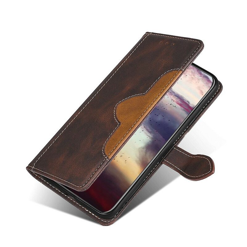 Flip Case Für OnePlus Nord CE 5G Kunstleder Bicolor Stylisch