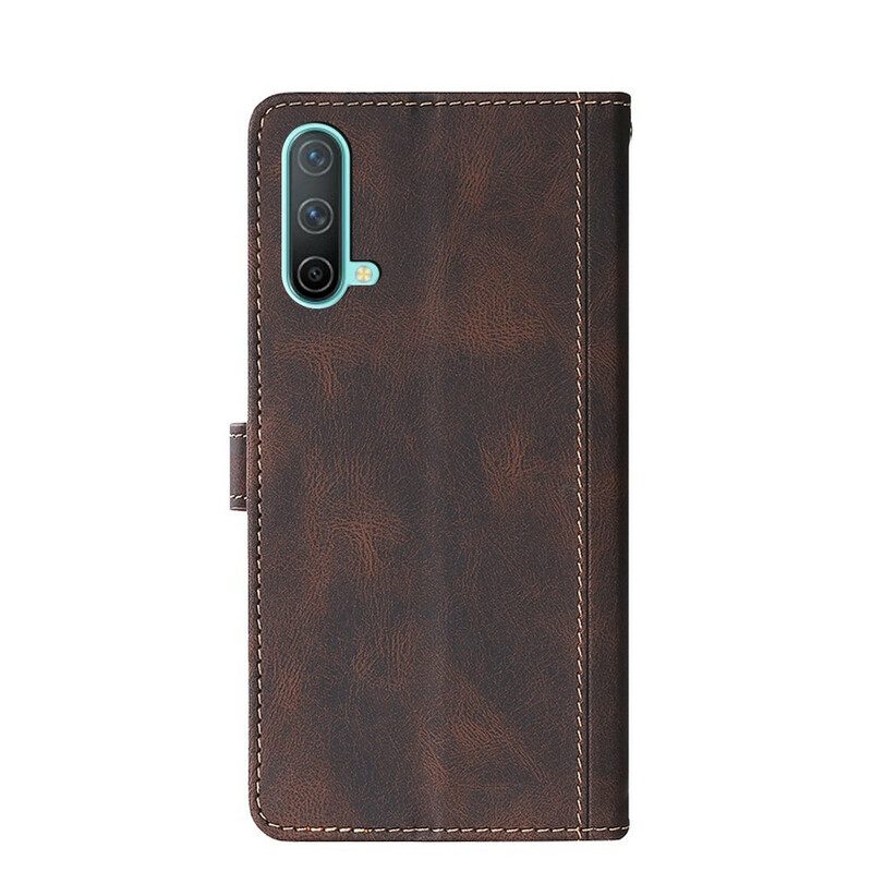 Flip Case Für OnePlus Nord CE 5G Kunstleder Bicolor Stylisch