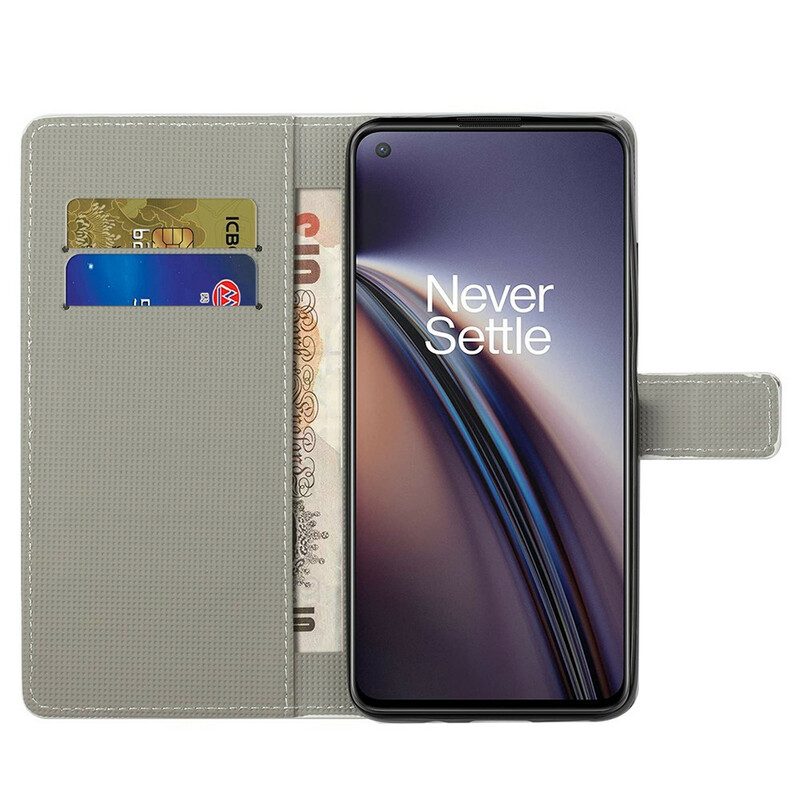 Flip Case Für OnePlus Nord CE 5G Schmetterlinge