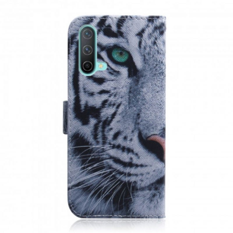 Flip Case Für OnePlus Nord CE 5G Tigergesicht