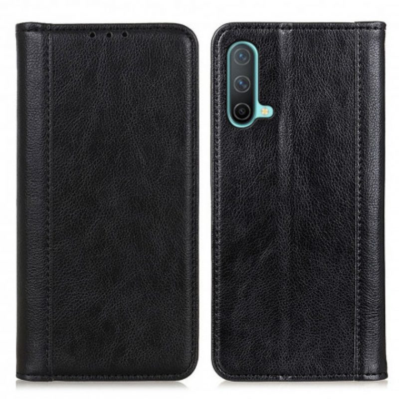 Schutzhülle Für OnePlus Nord CE 5G Flip Case Eleganz Aus Gespaltenem Litschi-leder