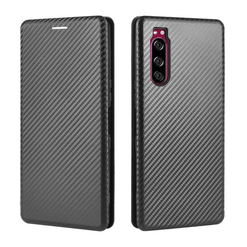 Schutzhülle Für Sony Xperia 5 II Flip Case Farbiges Carbon-silikon