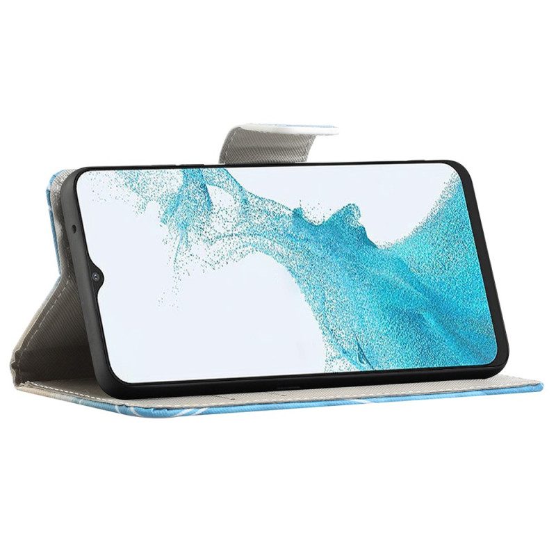 Flip Case Für Samsung Galaxy A23 5G Grüner Laubbaum