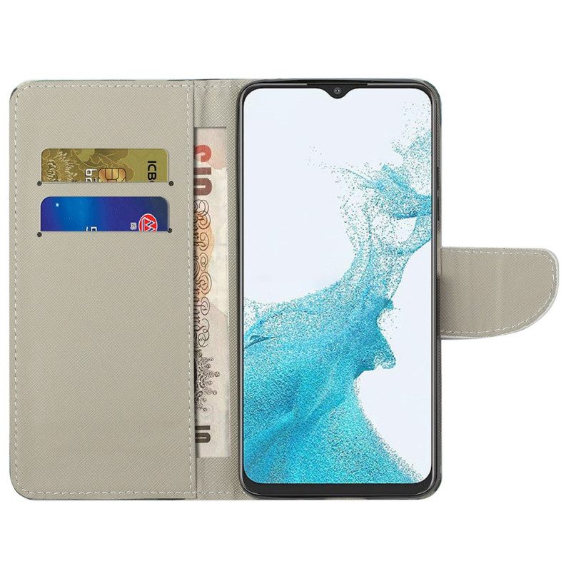 Flip Case Für Samsung Galaxy A23 5G Grüner Laubbaum