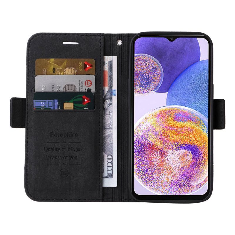 Flip Case Für Samsung Galaxy A23 5G Kartenhalter Vorne