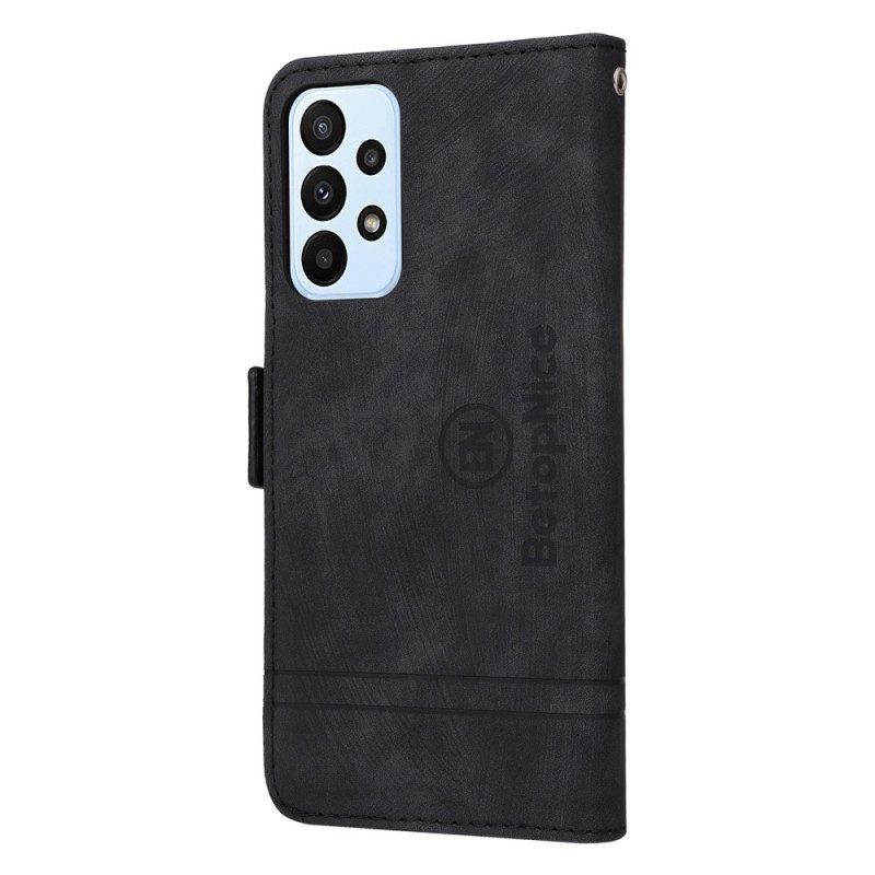 Flip Case Für Samsung Galaxy A23 5G Kartenhalter Vorne