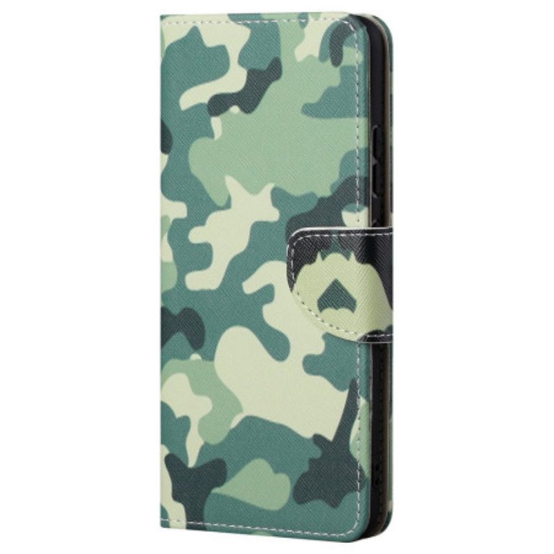 Flip Case Für Samsung Galaxy A23 5G Militärische Tarnung