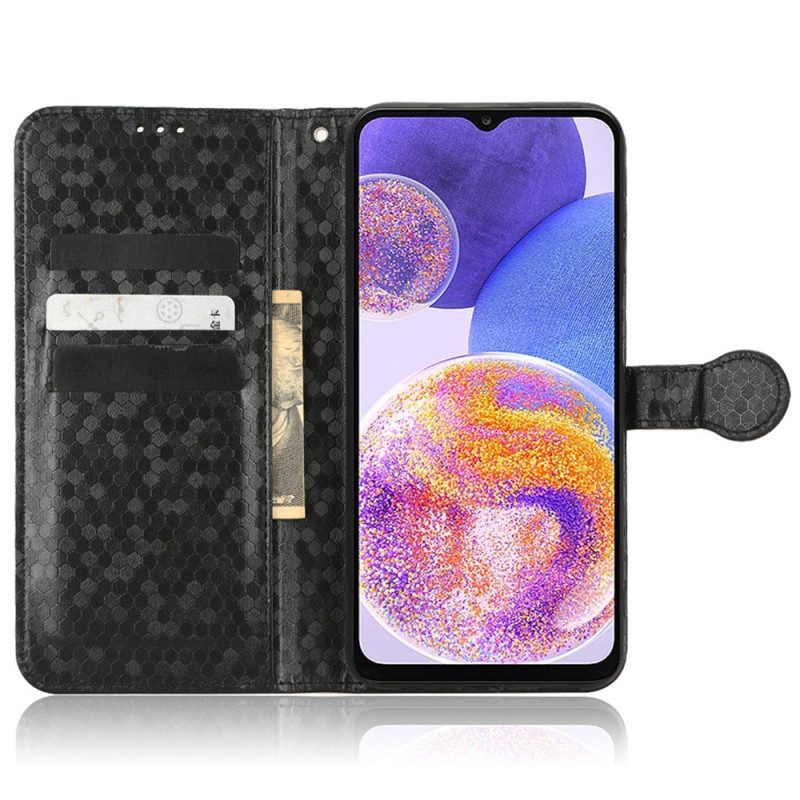 Flip Case Für Samsung Galaxy A23 5G Mit Kordel Riemchen Mit 3d-muster