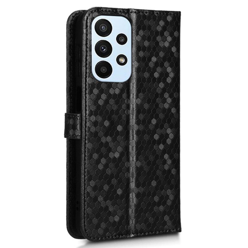 Flip Case Für Samsung Galaxy A23 5G Mit Kordel Riemchen Mit 3d-muster