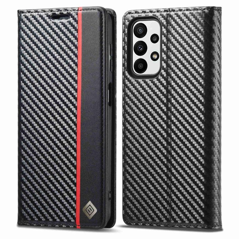 Schutzhülle Für Samsung Galaxy A23 5G Flip Case Kohlefaser Lc.imeeke