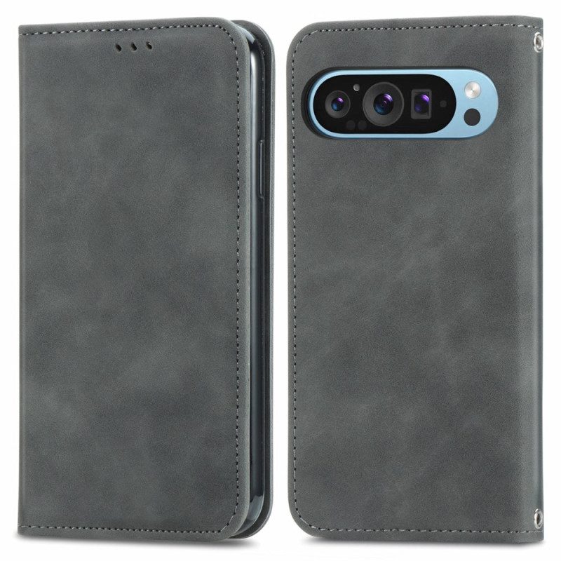 Flip Case Für Google Pixel 9 Pro Xl Wildledereffekt