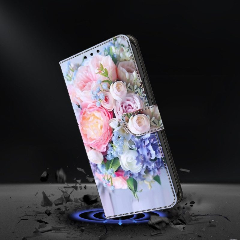 Lederhüllen Google Pixel 9 Pro Xl Handyhülle Blumenstrauß