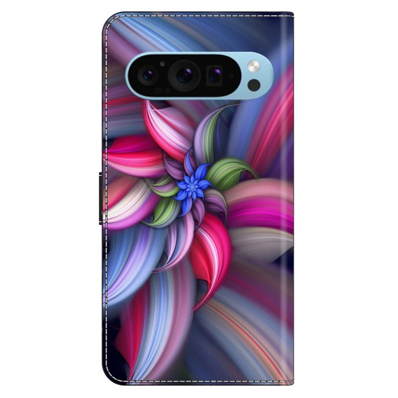 Lederhüllen Google Pixel 9 Pro Xl Handyhülle Bunte Blumen