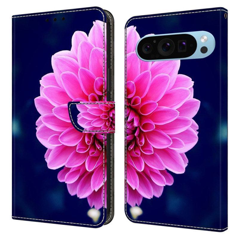 Lederhüllen Google Pixel 9 Pro Xl Handyhülle Rosa Blume