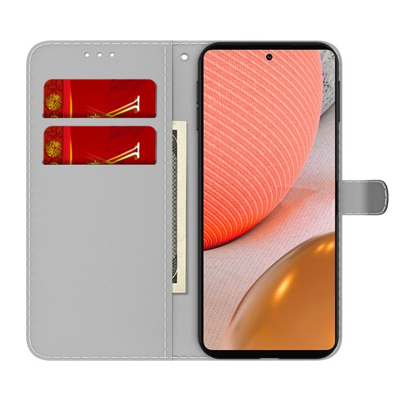 Flip Case Für Samsung Galaxy A72 4G / A72 5G Abstraktes Muster