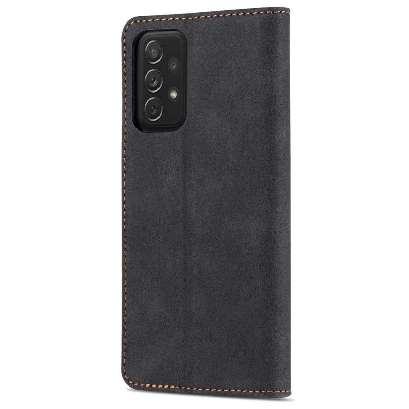 Flip Case Für Samsung Galaxy A72 4G / A72 5G Azns Ledereffekt