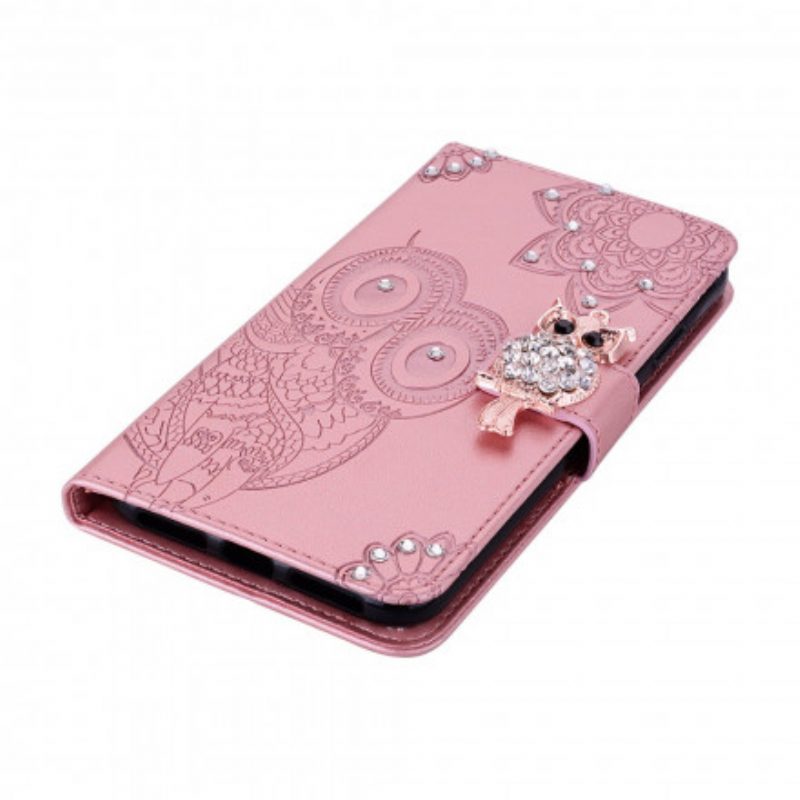 Flip Case Für Samsung Galaxy A72 4G / A72 5G Eulen-mandala Und Charme