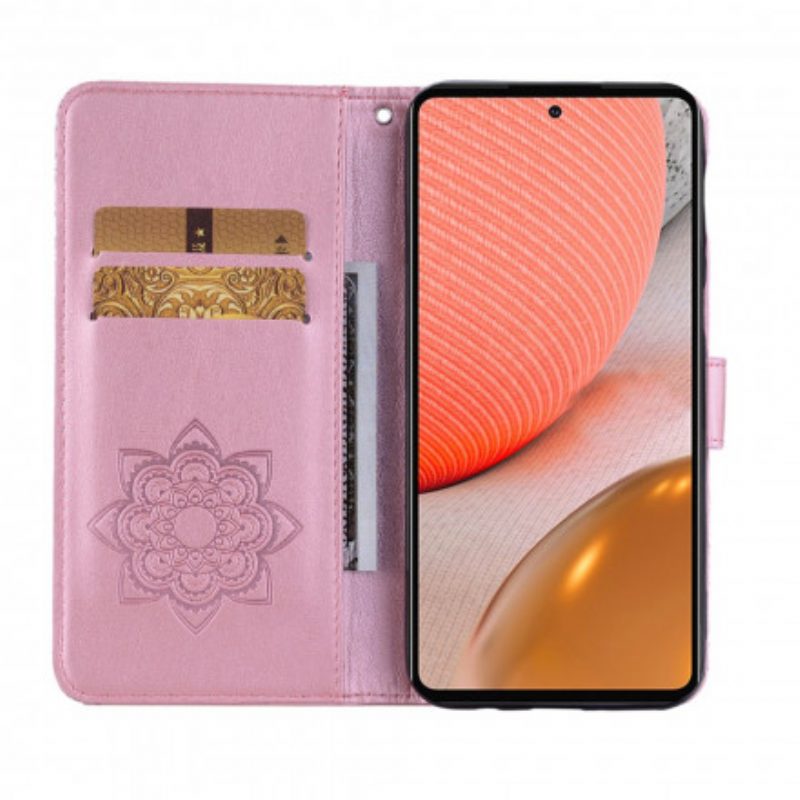 Flip Case Für Samsung Galaxy A72 4G / A72 5G Eulen-mandala Und Charme