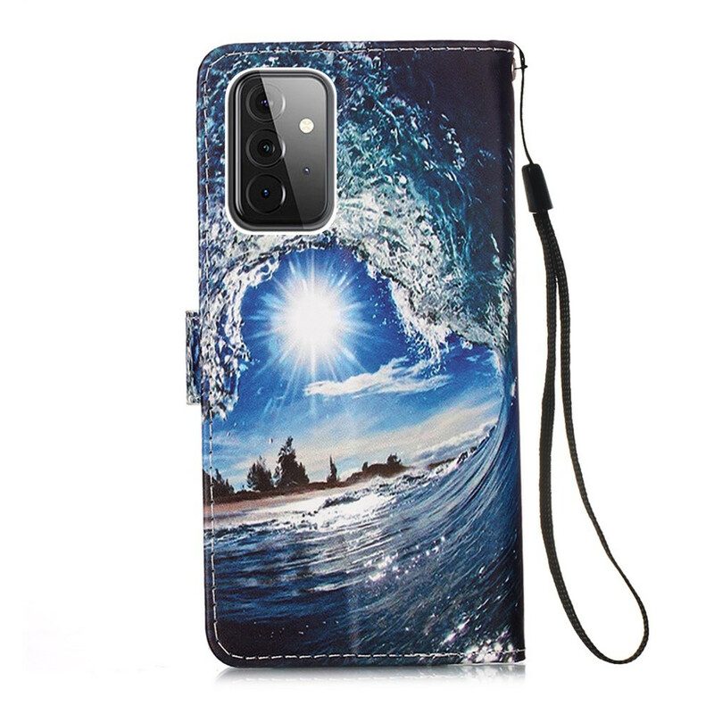 Flip Case Für Samsung Galaxy A72 4G / A72 5G Liebt Die Welle