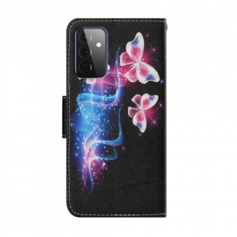 Flip Case Für Samsung Galaxy A72 4G / A72 5G Magische Schmetterlinge