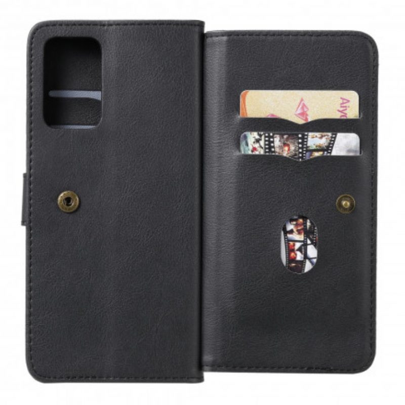 Flip Case Für Samsung Galaxy A72 4G / A72 5G Multifunktionaler Kartenhalter Für 10 Karten