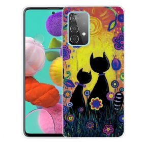 Handyhülle Für Samsung Galaxy A72 4G / A72 5G Cartoon-katze