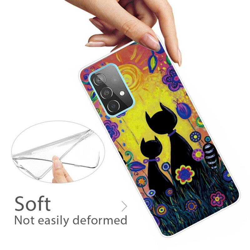 Handyhülle Für Samsung Galaxy A72 4G / A72 5G Cartoon-katze