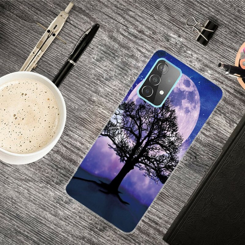 Hülle Für Samsung Galaxy A72 4G / A72 5G Baum Und Mond