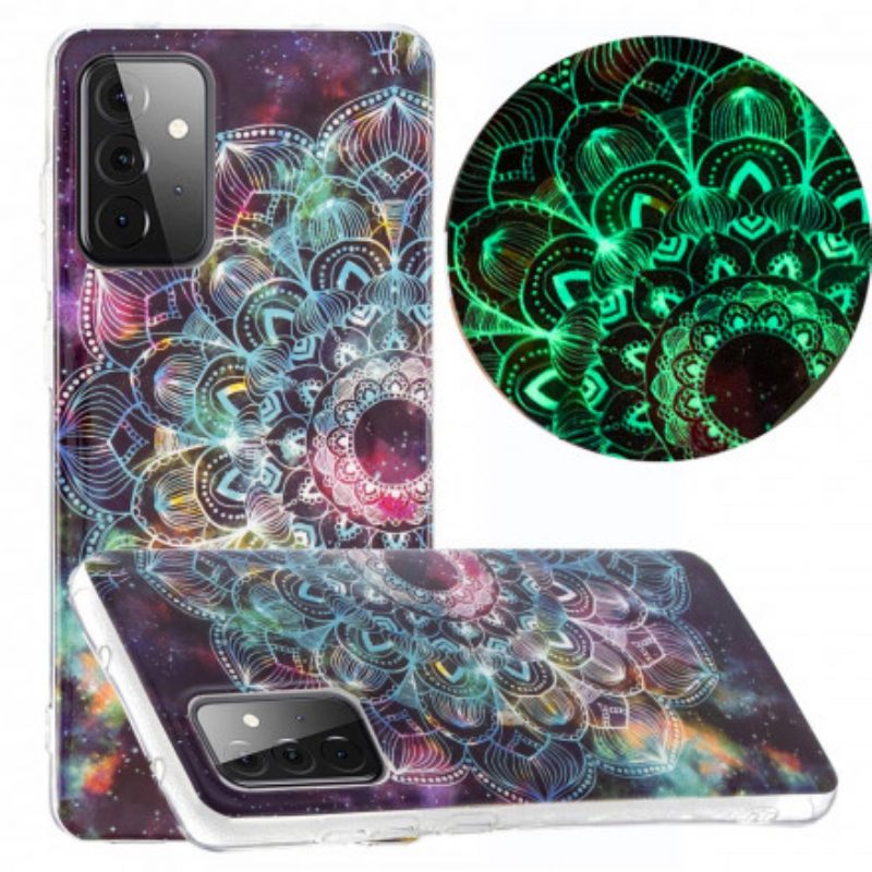 Hülle Für Samsung Galaxy A72 4G / A72 5G Fluoreszierendes Buntes Mandala