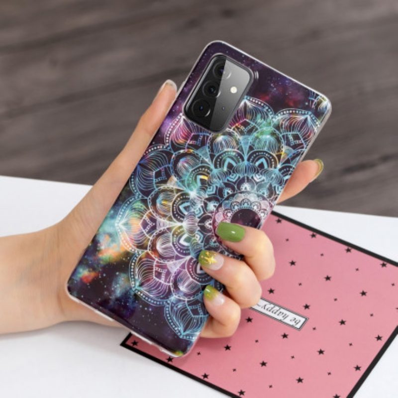 Hülle Für Samsung Galaxy A72 4G / A72 5G Fluoreszierendes Buntes Mandala