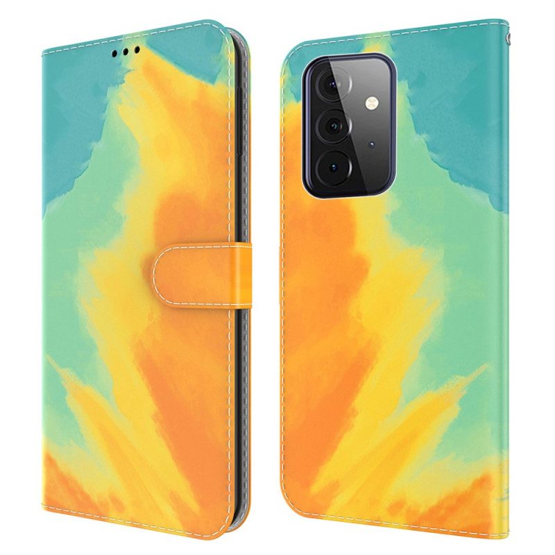 Lederhüllen Für Samsung Galaxy A72 4G / A72 5G Aquarell