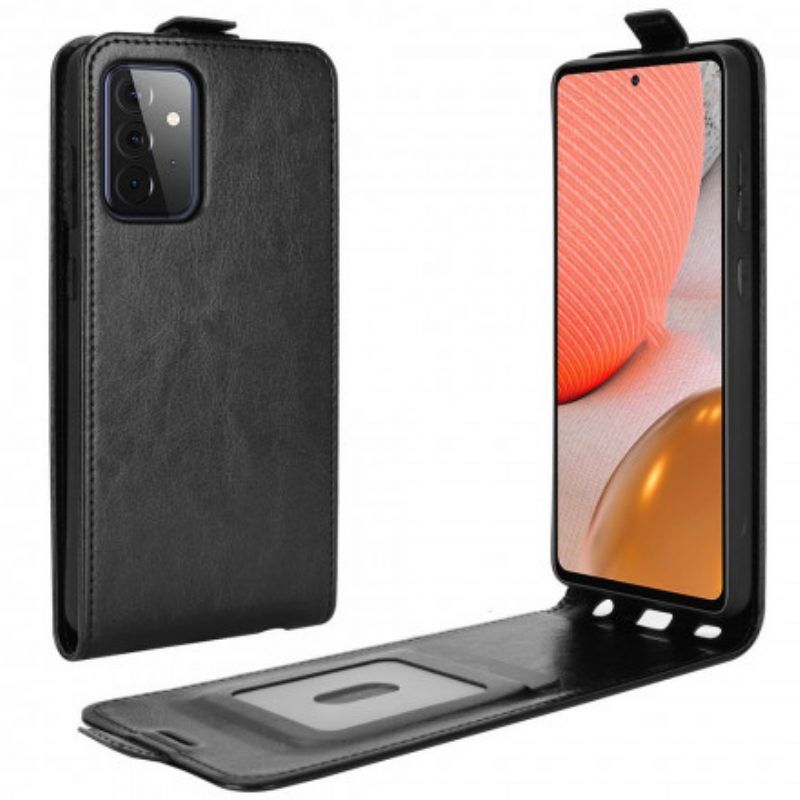 Lederhüllen Für Samsung Galaxy A72 4G / A72 5G Flip Case Vertikale Klappe In Lederoptik