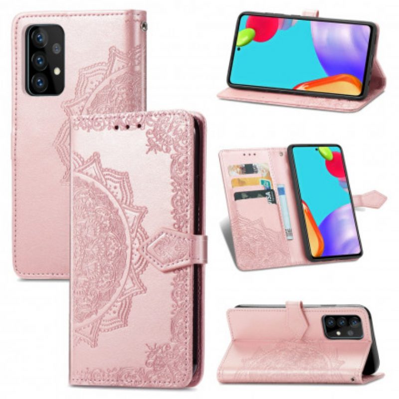 Lederhüllen Für Samsung Galaxy A72 4G / A72 5G Mandala-mittelalter