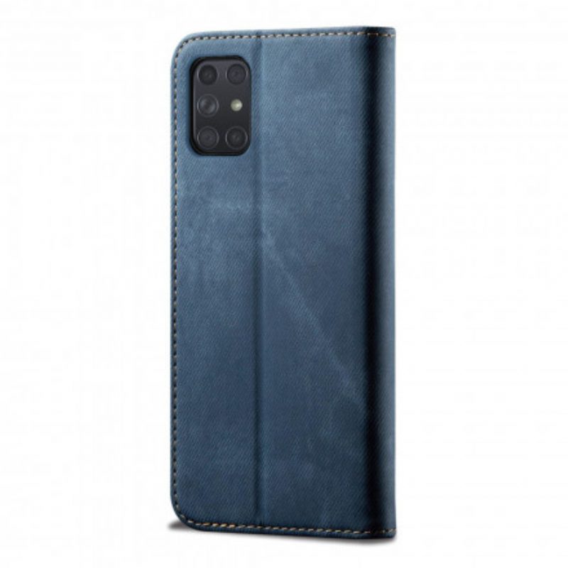 Schutzhülle Für Samsung Galaxy A72 4G / A72 5G Flip Case Denim-stoff