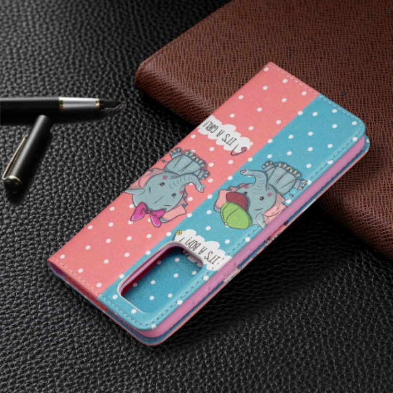 Schutzhülle Für Samsung Galaxy A72 4G / A72 5G Flip Case Elefantenbabys